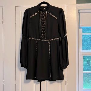 NWT. Express black and nude mini dress.